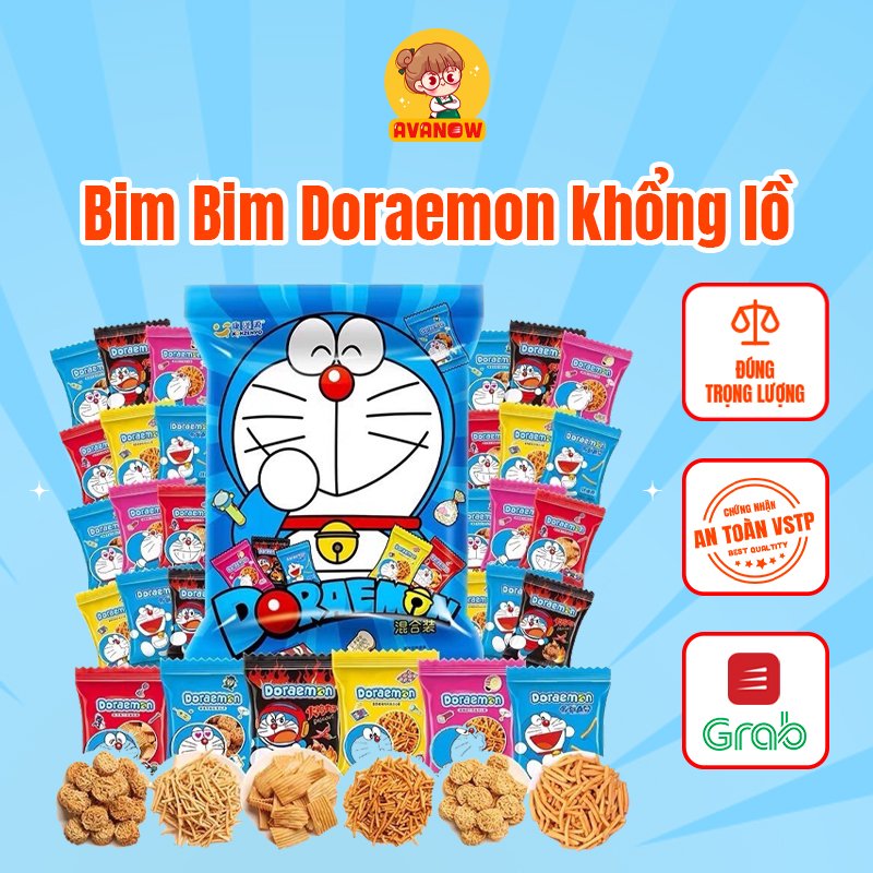Bim Bim Doraemon khổng lồ 450g 🍣 Avanow 🍣 Snack 36 gói nhỏ mix