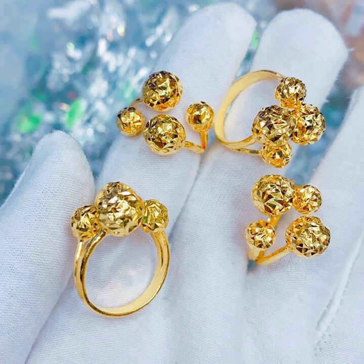 [Nhẫn 4 Châu Vàng 18k 24k[CAM KẾT KHÔNG ĐEN KHÔNG NGỨA] - Trang Sức Givi- HN20124 - nhẫn nữ đẹp nhận pnj nữ nhẫn nữ kim cương bạc nhẫn nữ hoàng nhẫn nhẫn nữ bạch kim đơn giản nhẫn nhẫn nữ kim tiền