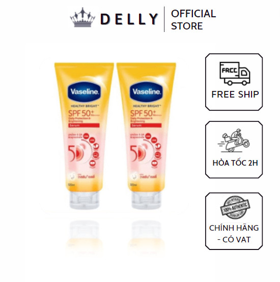 Dưỡng trắng thể vaseline 10x-50x có độ chống nắng cao- |vaseline 50x -320ml