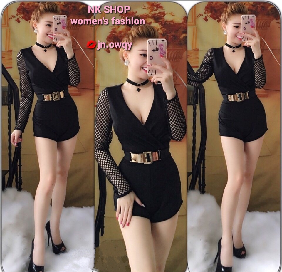 Đồ bay, jum ngắn cổ trái tim tay lưới