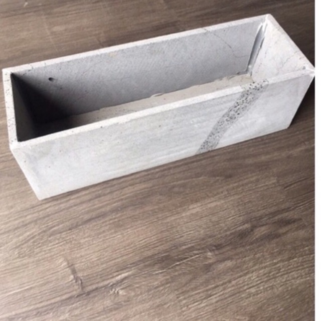 Chậu chữ nhật dài 60cm xCao 20cm bằng đá ong xám tự nhiên trồng cây cảnh đẹp
