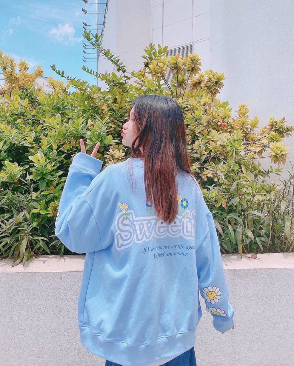 [HCM][freeship] Áo khoác nỉ cardigan nữ form rộng in hoa sweetie Shop LV