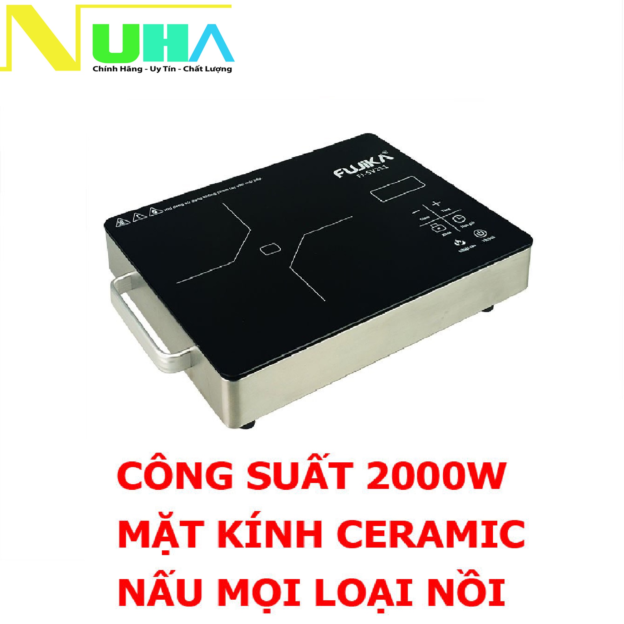 [Hàng Chính hãng]Bếp hồng ngoại không kén nồi Fujika FJ-SV211/NK MEDIA SV222 công suất 2000W mặt kiếng cường lực-Hàng chính hãng - Dự kiến giao 24/6