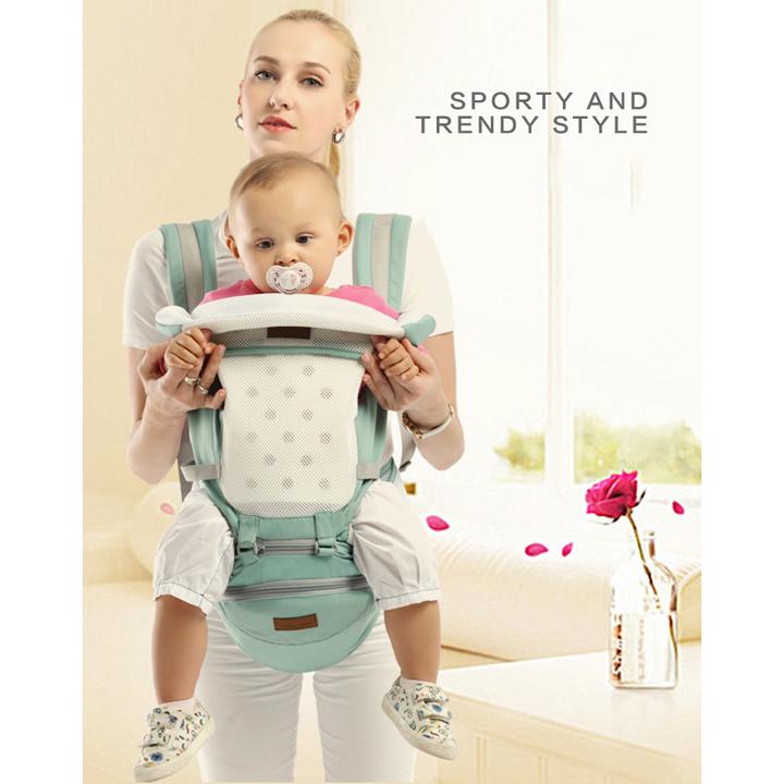 Địu ngồi trẻ em 3BCARE 8 tư thế có đỡ lưng và cổ cho bé