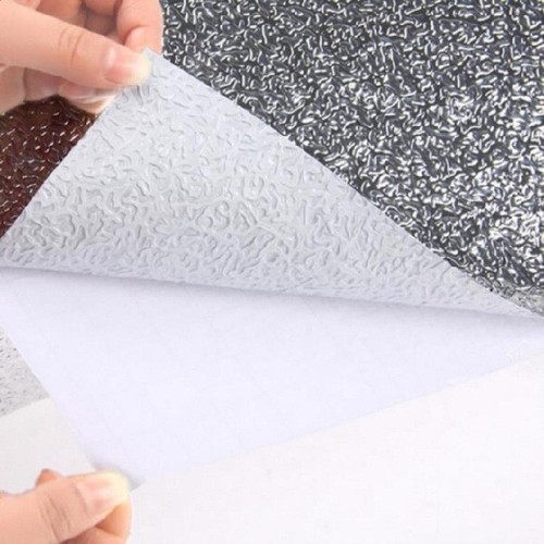 (LOẠI DÀI) Cuộn 3m decal giấy dán bếp tráng nhôm cách nhiệt ô vuông bạc khổ 60Cm keo sẵn Chất liệu tráng nhôm cách nhiệt, không bám dính Shop Tiện Ích 86 Shop Tiện Ích 86 Shop Tiện Ích 86 Shop Tiện Ích 86 v Shop Tiện Ích 86