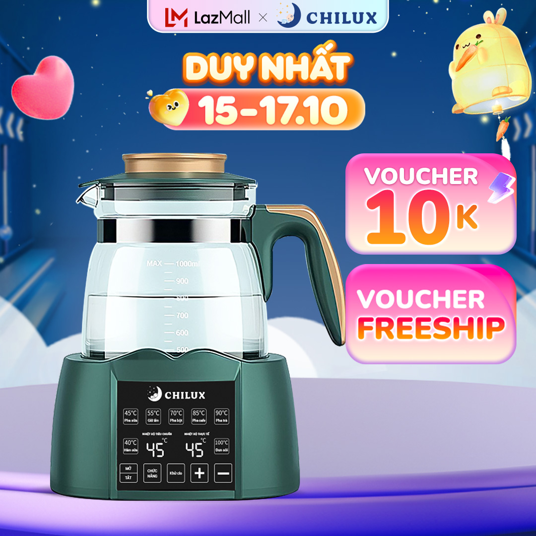 Máy đun nước pha sữa CHILUX đa năng, hâm sữa đúng nhiệt độ, giữ ấm suốt 24H, đun nước khử clo
