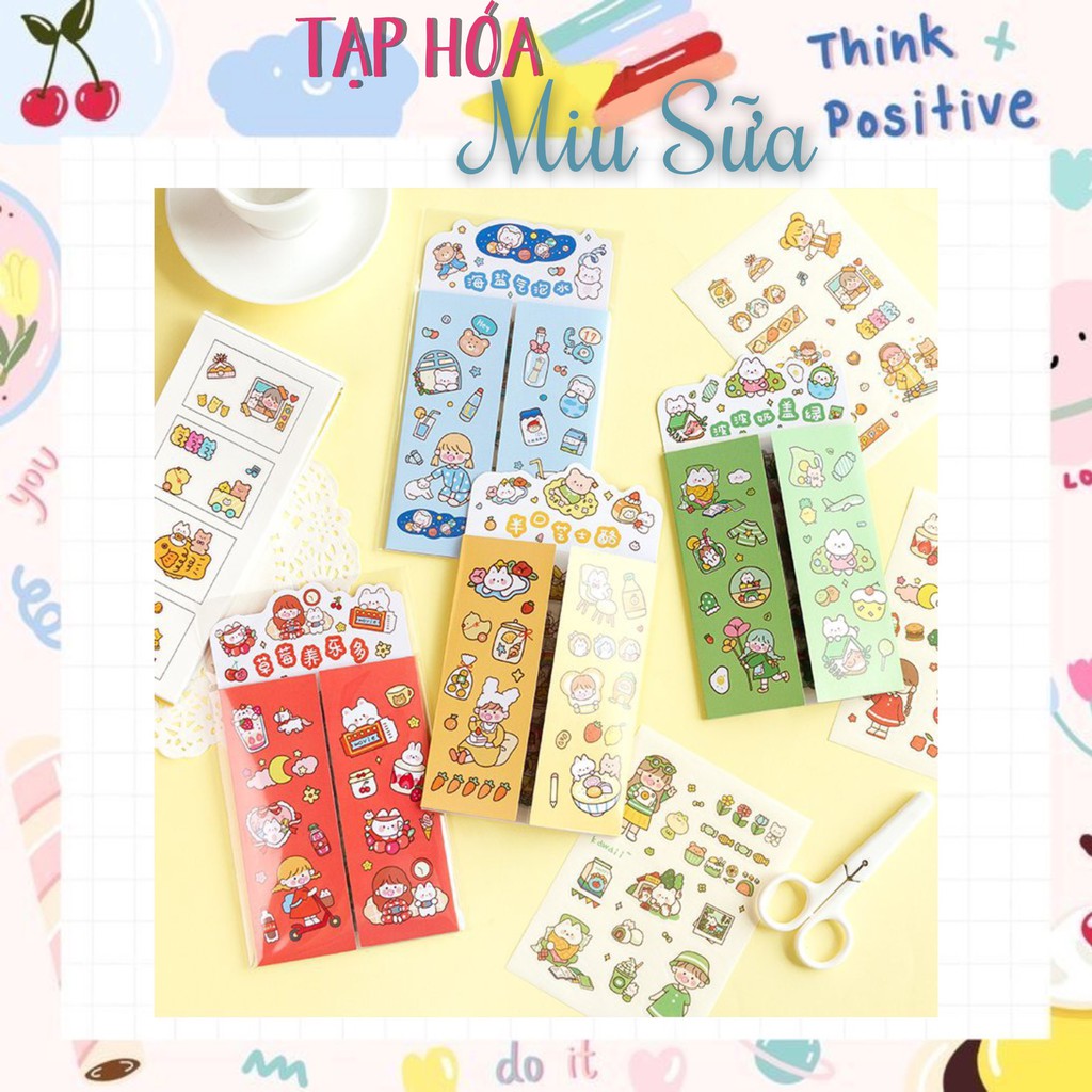 Set 10 tờ sticker xịn sò xinh xắn dễ thương - MiuSua