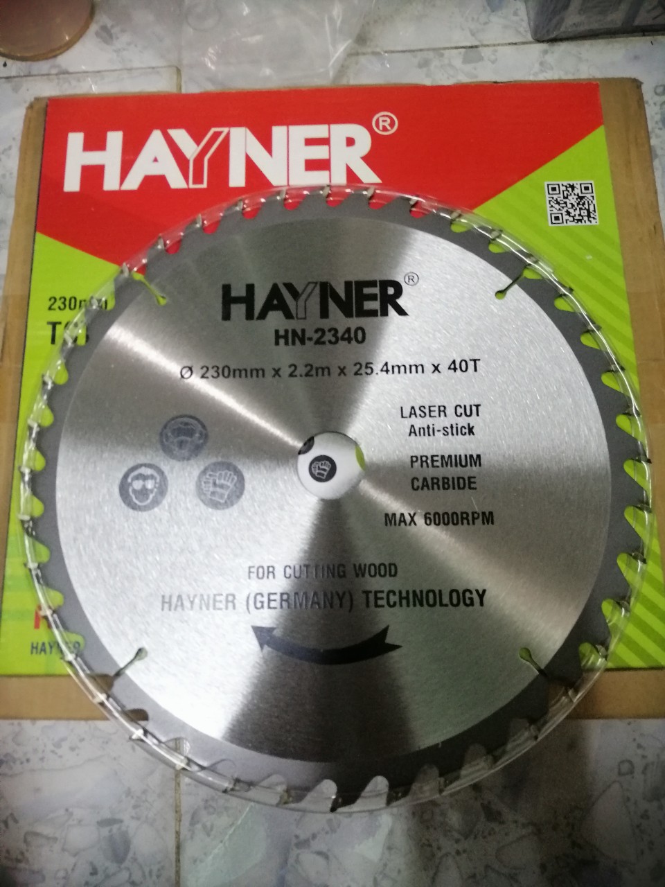 Lưỡi cưa gỗ 230mm 40 răng hayner
