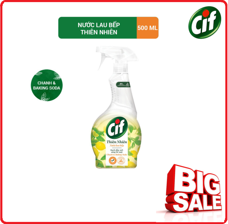 Nước Lau Bếp Cif Hương Thiên Nhiên Chai 500ml