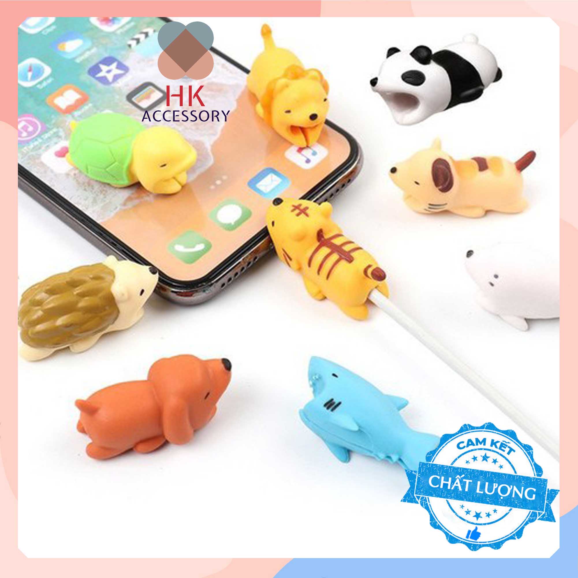 Thú bảo vệ đầu cáp sạc siêu kute