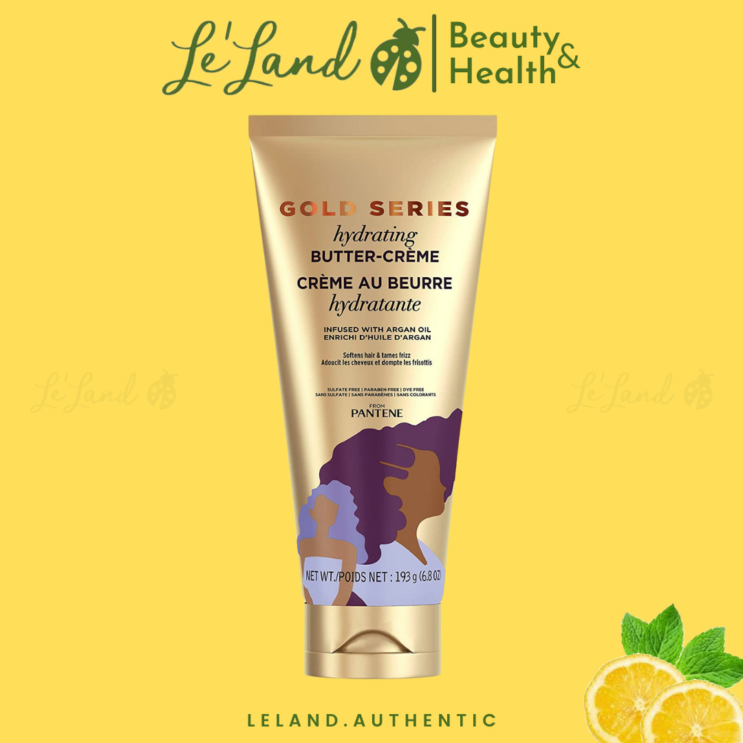 Pantene Pro-V - Kem bơ dưỡng ẩm cho tóc xoăn Pantene Pro-V Gold Series, Hydrating Butter Cream 193g - Leland