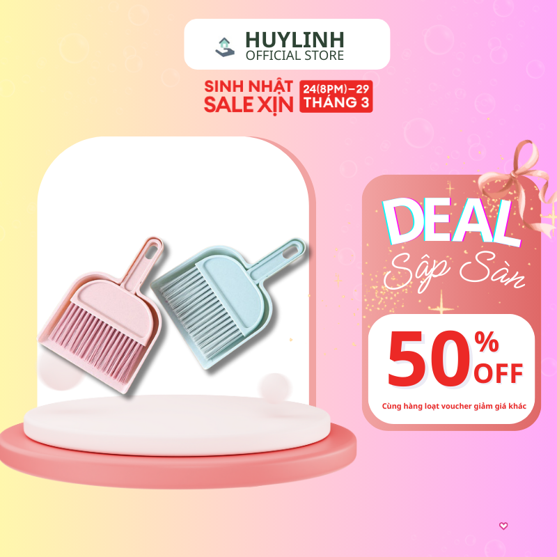 Bộ chổi xẻng mini, dụng cụ vệ sinh nhà của nhỏ gọn, chất liệu bền đẹp, huy linh