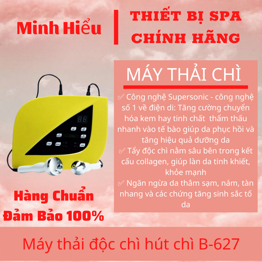 Máy thải chì, máy hút chì b627 hàn quốc + 1 hộp viên thải chì