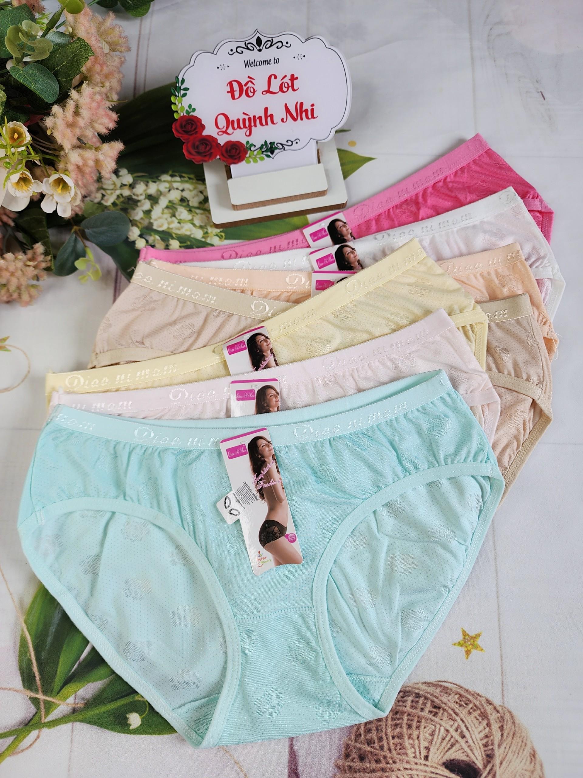 Combo 10 Quần Lót Nữ From To Thông Hơi Hoa Gấm Thoáng Mát Thấm Hút Mồ Hôi Size từ 50-62 Kg [88639] - Đồ Lót Quỳnh Nhi