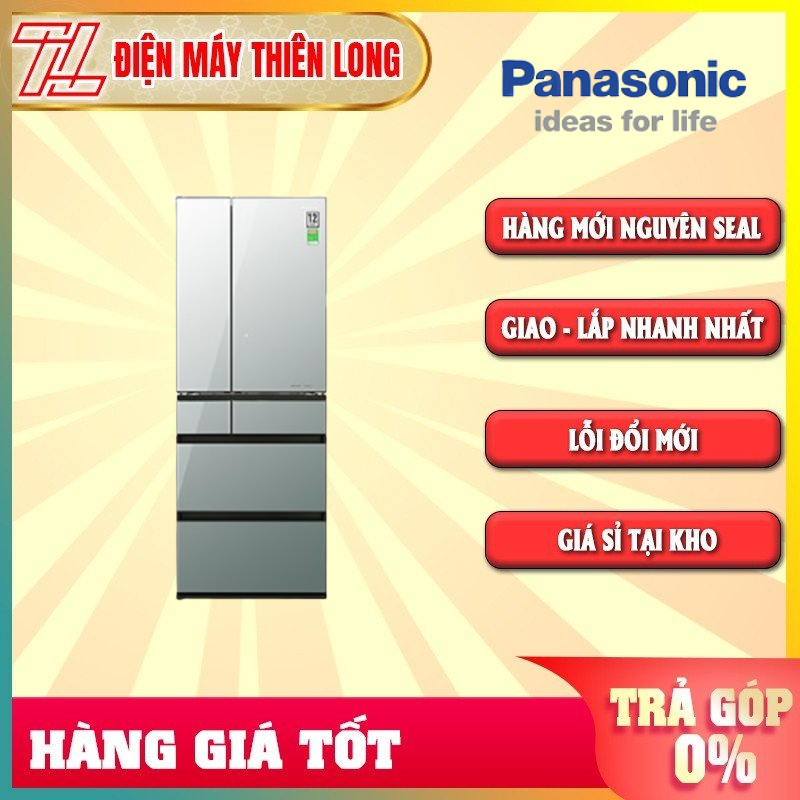 Tủ lạnh panasonic inverter 589 lít nr-f603gt-x2 - bảng điều khiển bên ngoài,làm đá nhanhlàm đá tự động,mặt gương sang trọng, dễ vệ sinh - trả góp 0% - giao toàn quốc - ngoài hcm tính phí