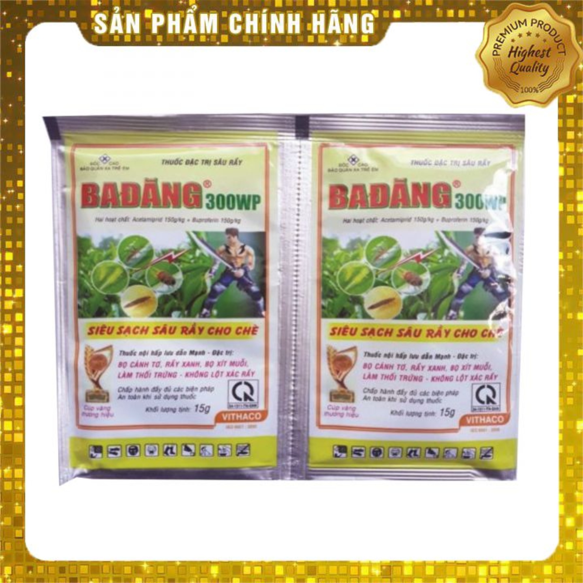 Combo 2 BA ĐĂNG 300WP (15g) đặc trị sâu rầy cho chè, bọ cánh tơ, rầy xanh, bọ xít muỗi
