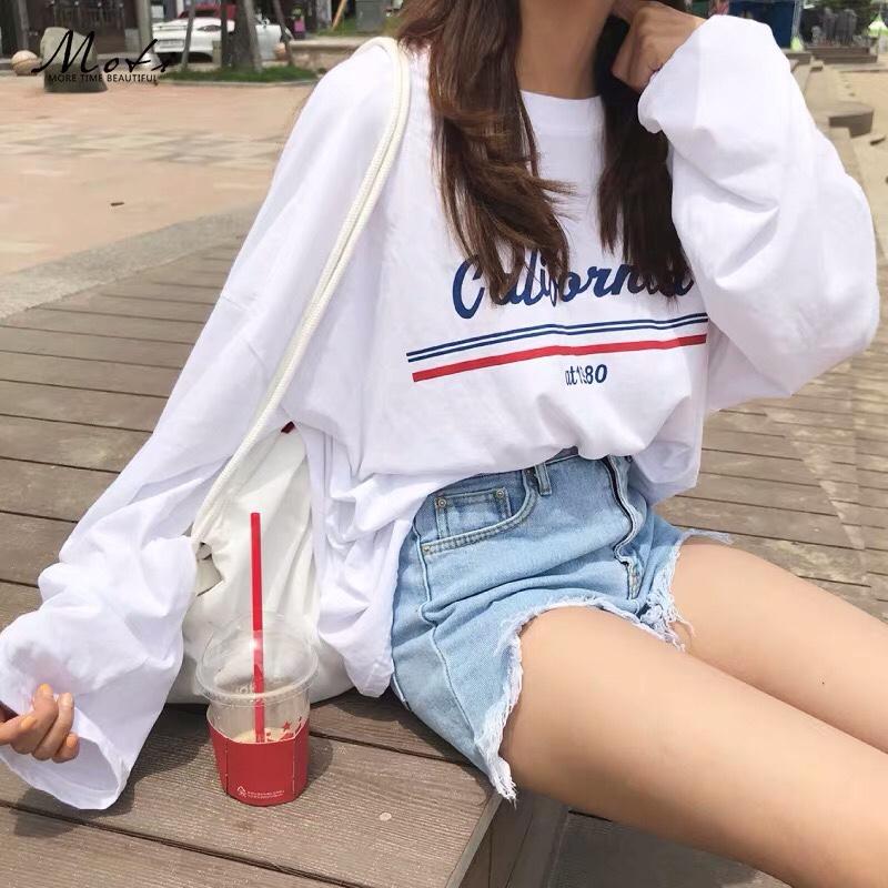 Áo Thun Nữ Tay Dài Oversize Form Rộng Cá Tính - 250319 - MỘC QUYÊN FASHION