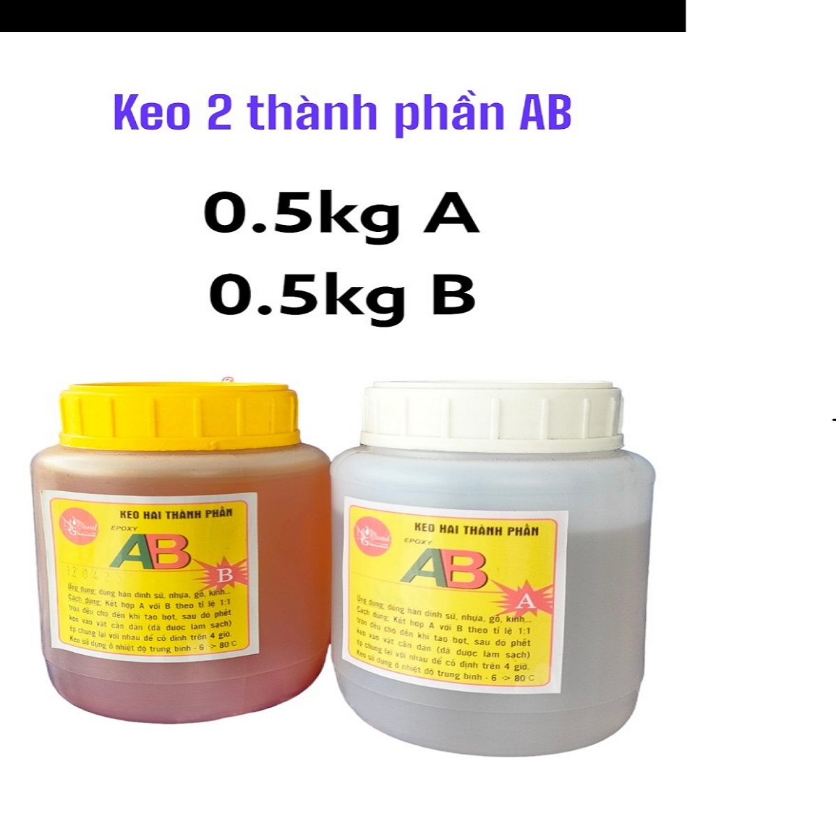 KEO DÁN GỖ 2 THÀNH PHẦN AB 1KG (0.5KGA:0.5KGB)