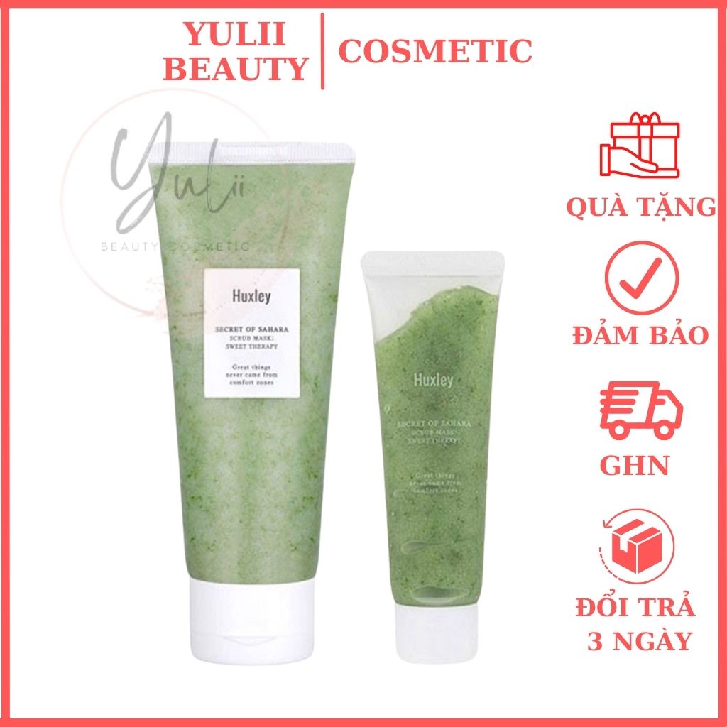 Tẩy tế bào chết huxley scrub mask sweet , mini size 30g và full size 120g , mặt lạ tẩy da chết hàn quốc