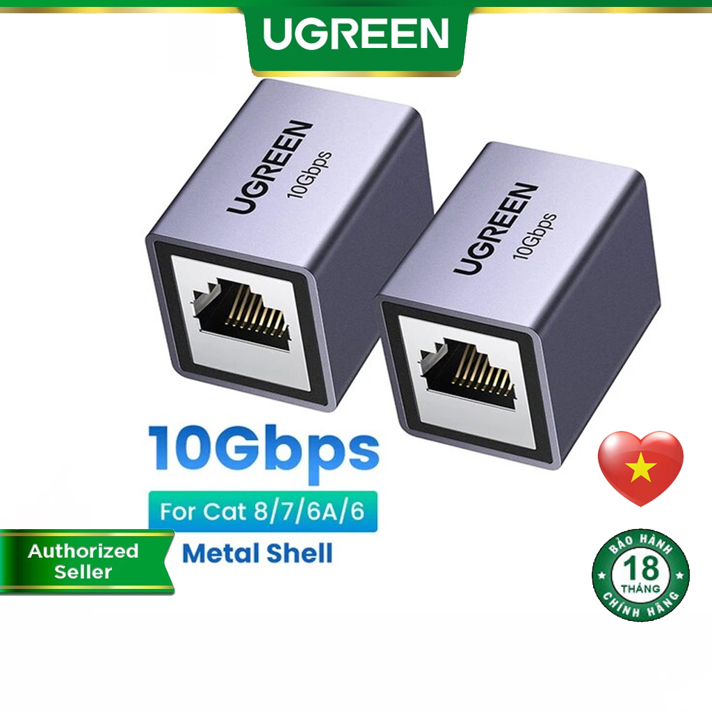 Đầu nối dây mạng RJ45 Ugreen 15117 NW261 Vỏ Nhôm Cat5/Cat6/Cat7/Cat8 Chính Hãng
