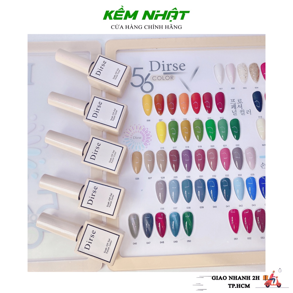 Set Sơn Gel 56 Màu Dirse Chính Hãng - Tặng kèm bảng màu và base top