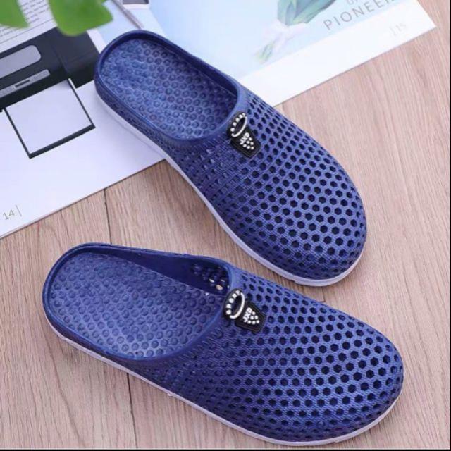 Dép nhựa  sục nhựa lỗ dẻo cho cả nam và nữ bít mũi