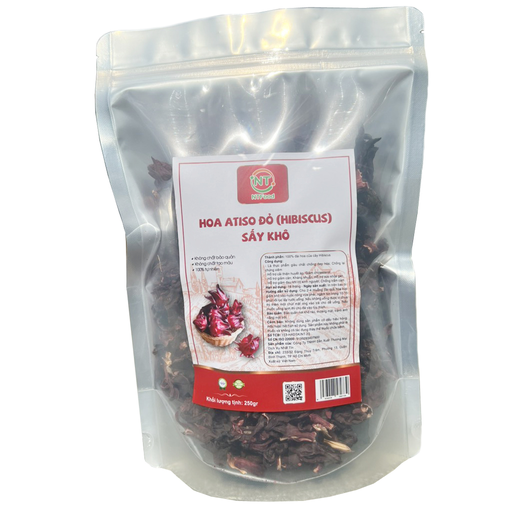 Hoa atiso đỏ sấy khô túi 250g ntfood - nhất tín food