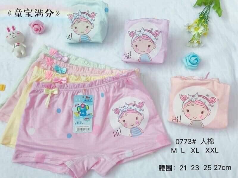 (ảnh thật) Combo 10 Quần chip đùi trẻ em cotton công chúa siêu mềm mịn,Quần lót đùi hình cô gái siêu xinh