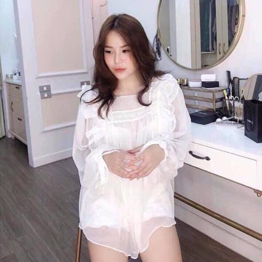 [HCM]ÁO CÔNG CHÚA BÈO TAY DÀI CHẤT VOAN QCCC CÓ LÓT TRONG SIÊU XINH M65