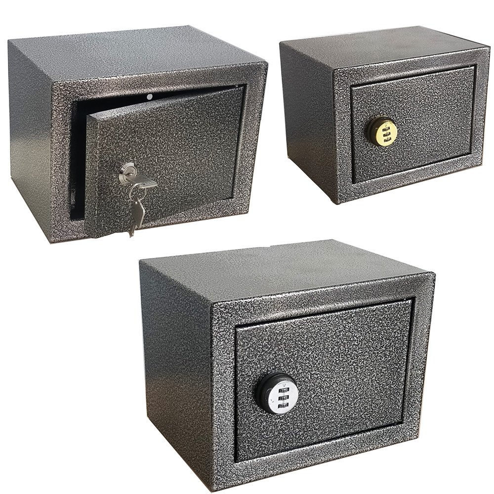 [HCM]Két sắt mini khoá cơ tiết kiệm ống heo 23x17x17 cm