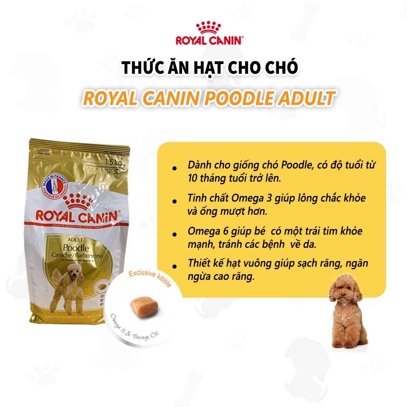 Hạt Royal Canin Poodle Adult Cho Chó Poodle Trưởng Thành thuc an chó đồ ăn