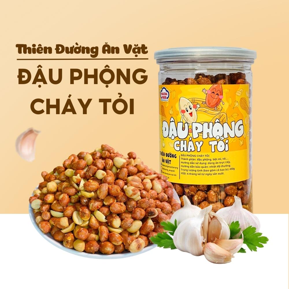 Đậu phộng cháy tỏi 450g THIÊN ĐƯỜNG ĂN VẶT lạc rang cháy tỏi đồ ăn vặt giòn thơm ngon khi ngồi cùng bạn bè