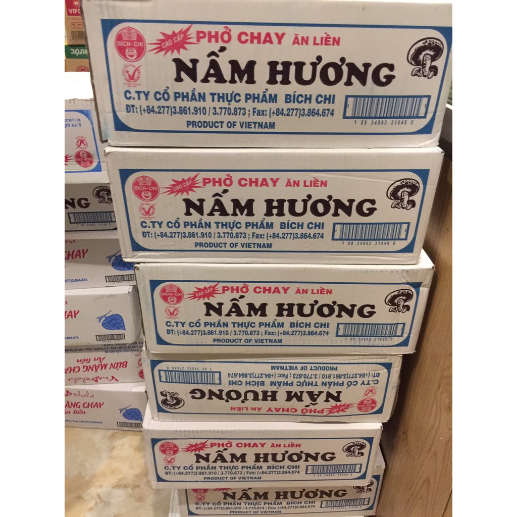 Thùng 30 gói phở chay nấm hương bích chi