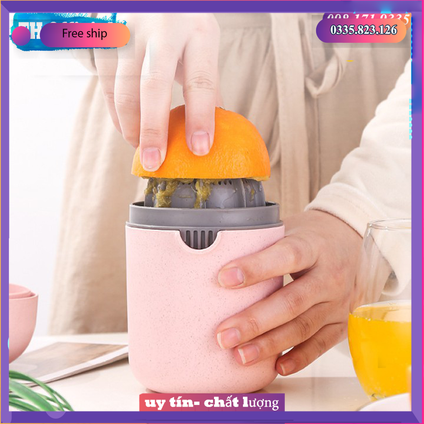 Máy vắt cam bằng tay kiêm dụng cụ ép hoa quả chất liệu nhựa lúa mạch 2in1 tiện lợi, Máy vắt cam lúa mạch