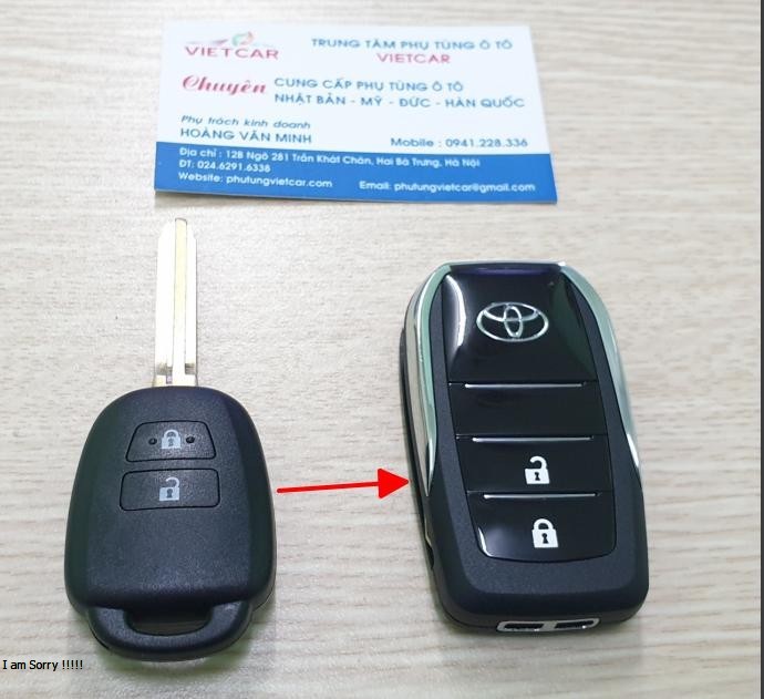 [TUYỆT PHẨM ĐỘ CHÌA] Vỏ gập Toyota (2 nút) Vios, Yaris 2015-2020 (From mới)