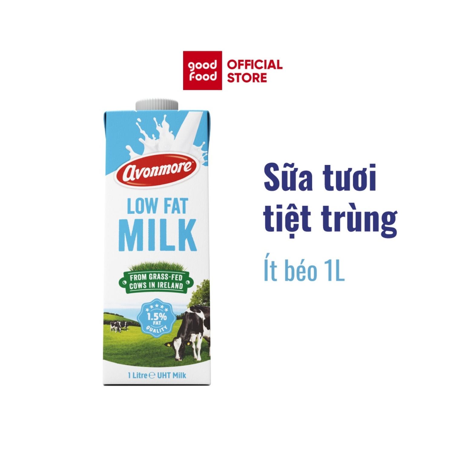 Sữa tươi tiệt trùng ít béo Avonmore 1 Lít Avonmore UHT Low fat 1.5%