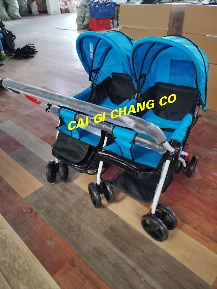 XE ĐẨY SINH ĐÔI 2 CHIỀU 3 TƯ THẾ NẰM NGẢ NGỒI CHO BÉ TỪ 0 ĐẾN 24 THÁNG TUỔI
