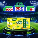 [SALE 15.6] Thùng 24 Chai Trà Ô long Tea+ Vị Chanh Yuzu (450 ml/chai)