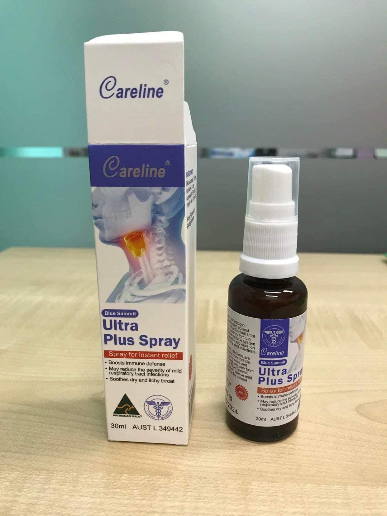 Chai xịt keo ong giảm đau họng CareLine Úc- 30ml
