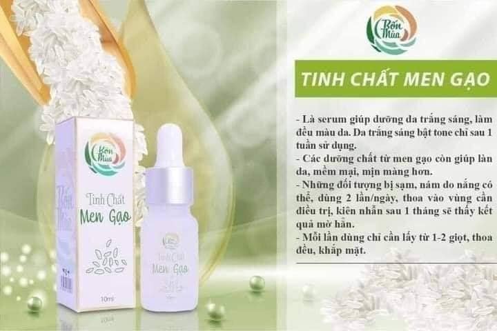 Serum tinh chất men gạo Bốn Mùa làm trắng da, se khít lỗ chân lông