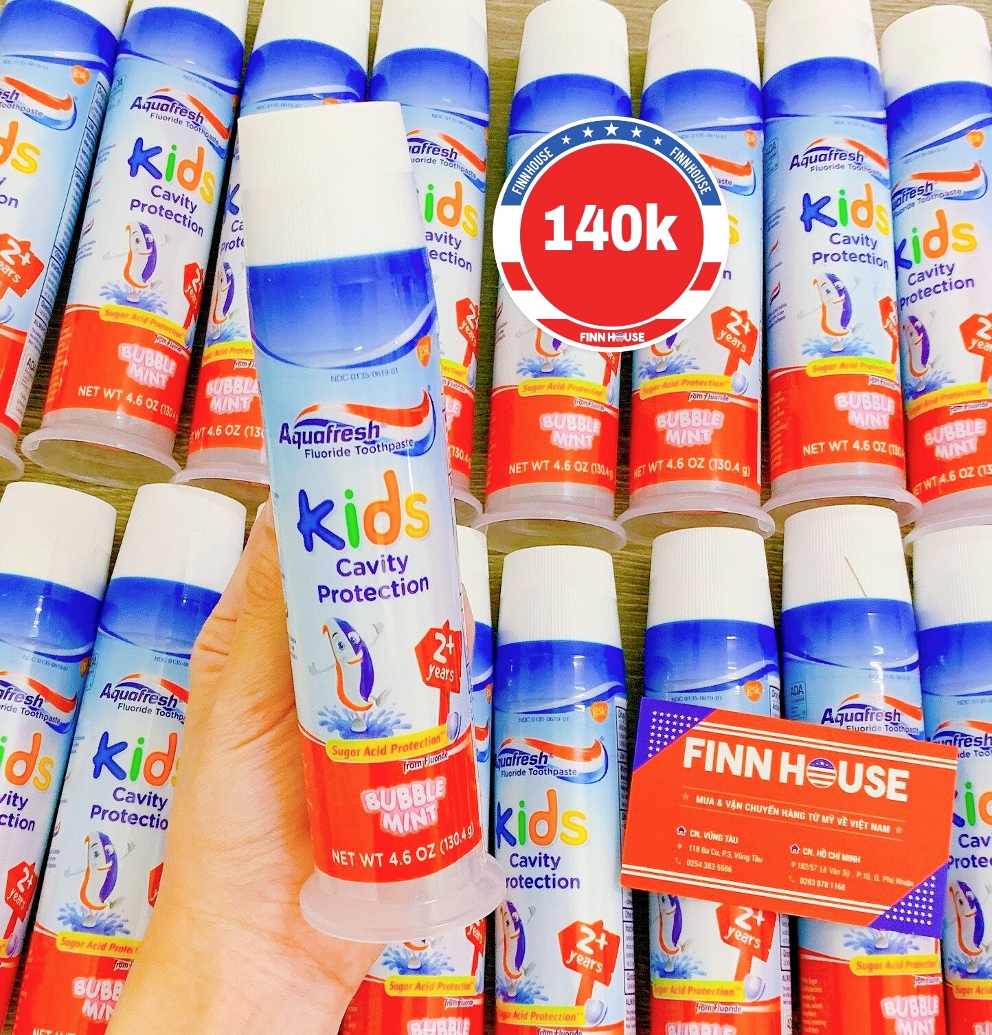 Kem đánh răng aquafresh kids