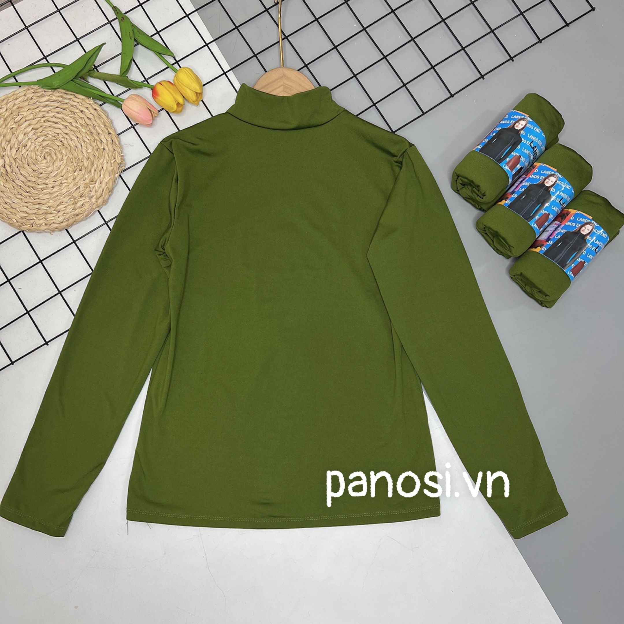 Áo giữ nhiệt nữ cổ cao 3cm áo thu đông nữ siêu co giãn, mặc thoải mái Panosi - A510