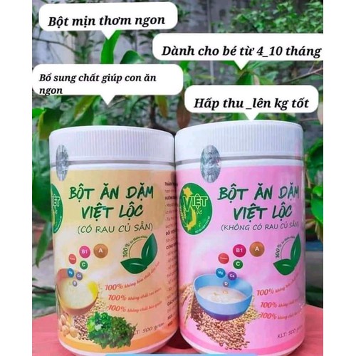 Bột ăn dặm Việt Lộc cho bé Từ 4-10 Tháng [Chính Hãng]