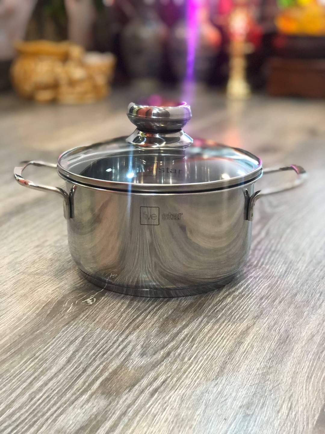 Nồi inox 3 đáy fivestar đủ size, từ size 16, 18, 20, 24, 26, 28, 30, 32, 36 cm dùng được bếp từ