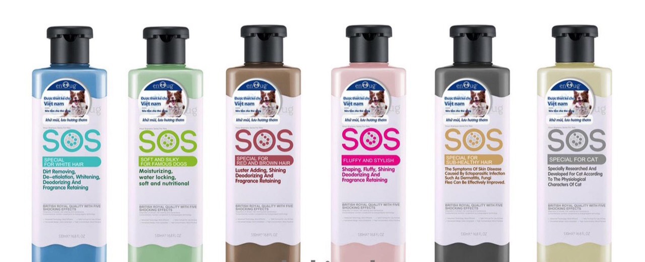 Sữa tắm dưỡng lông & giữ màu lông cho chó mèo - sos
