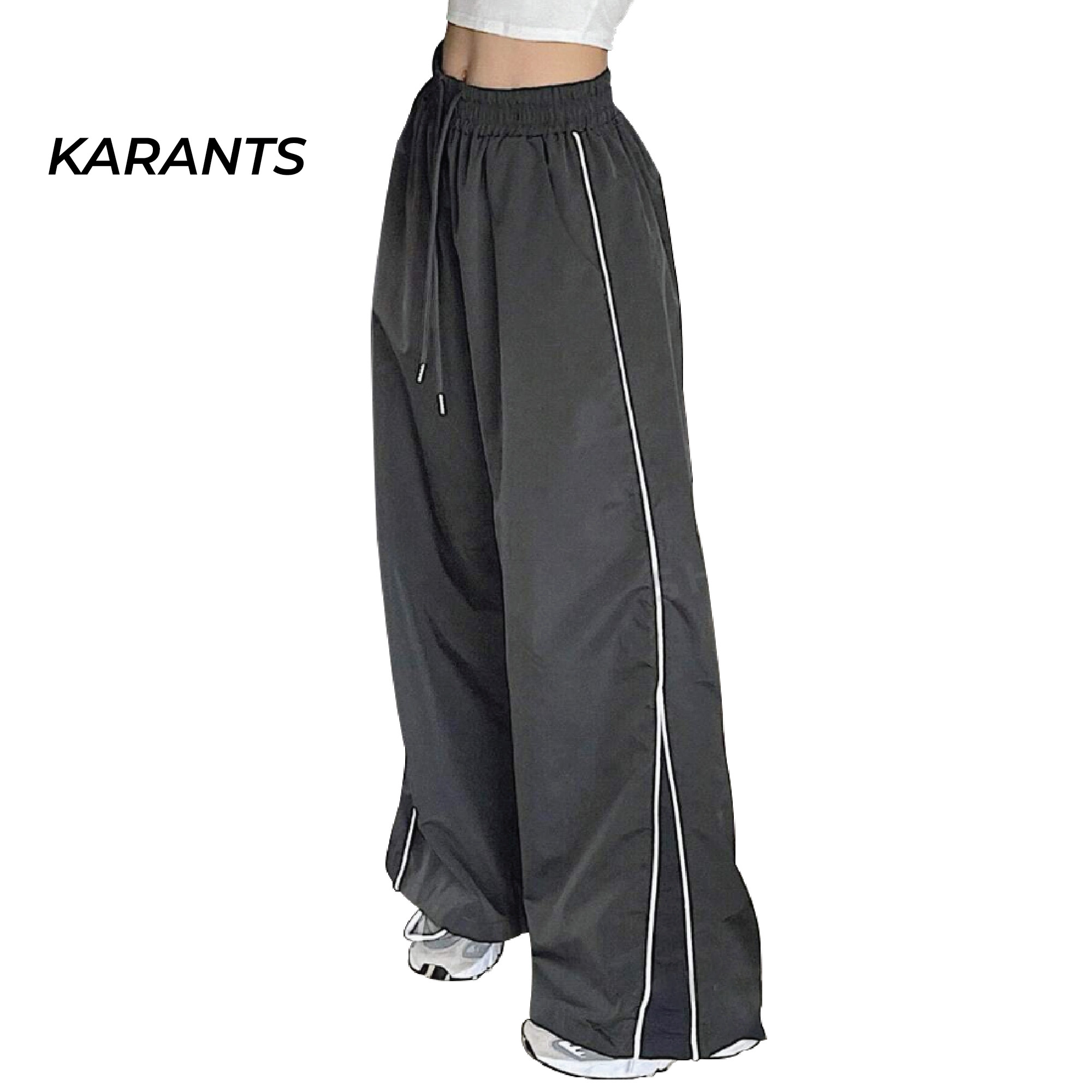 Quần Dù Phối Viền Karants Local Brand Ống Rộng Streetwear Hot Trend [BST Mùa Hè] - KQ32
