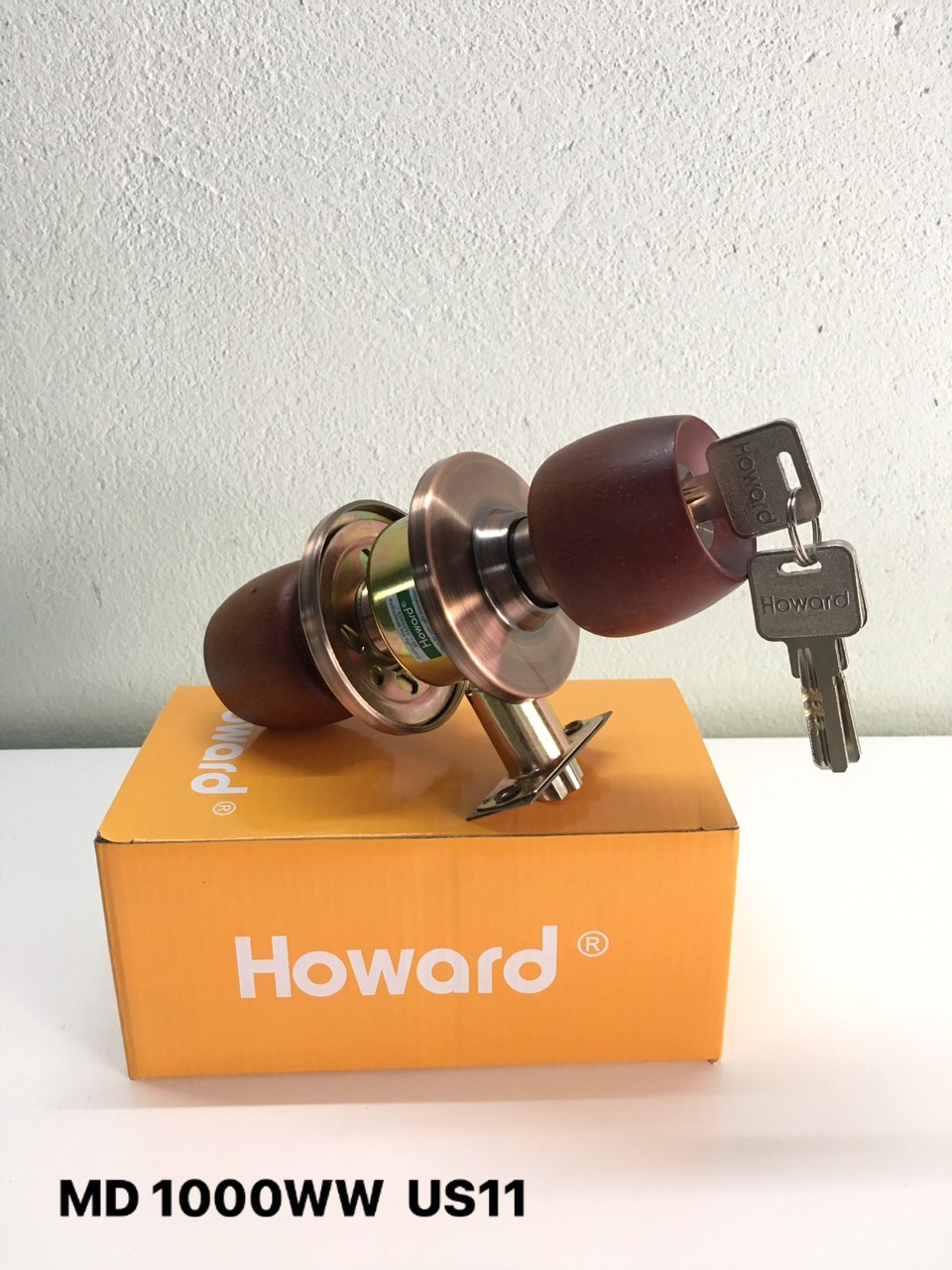 [HCM]TAY NẮM TRÒN GỖ NÂU HOWARD-MD 1000 WW US11