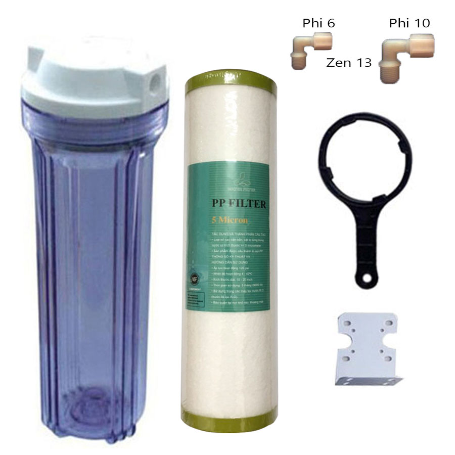 Cốc lọc zen trong 10inch kèm lõi thô và phụ kiện - cốc trong zen 13