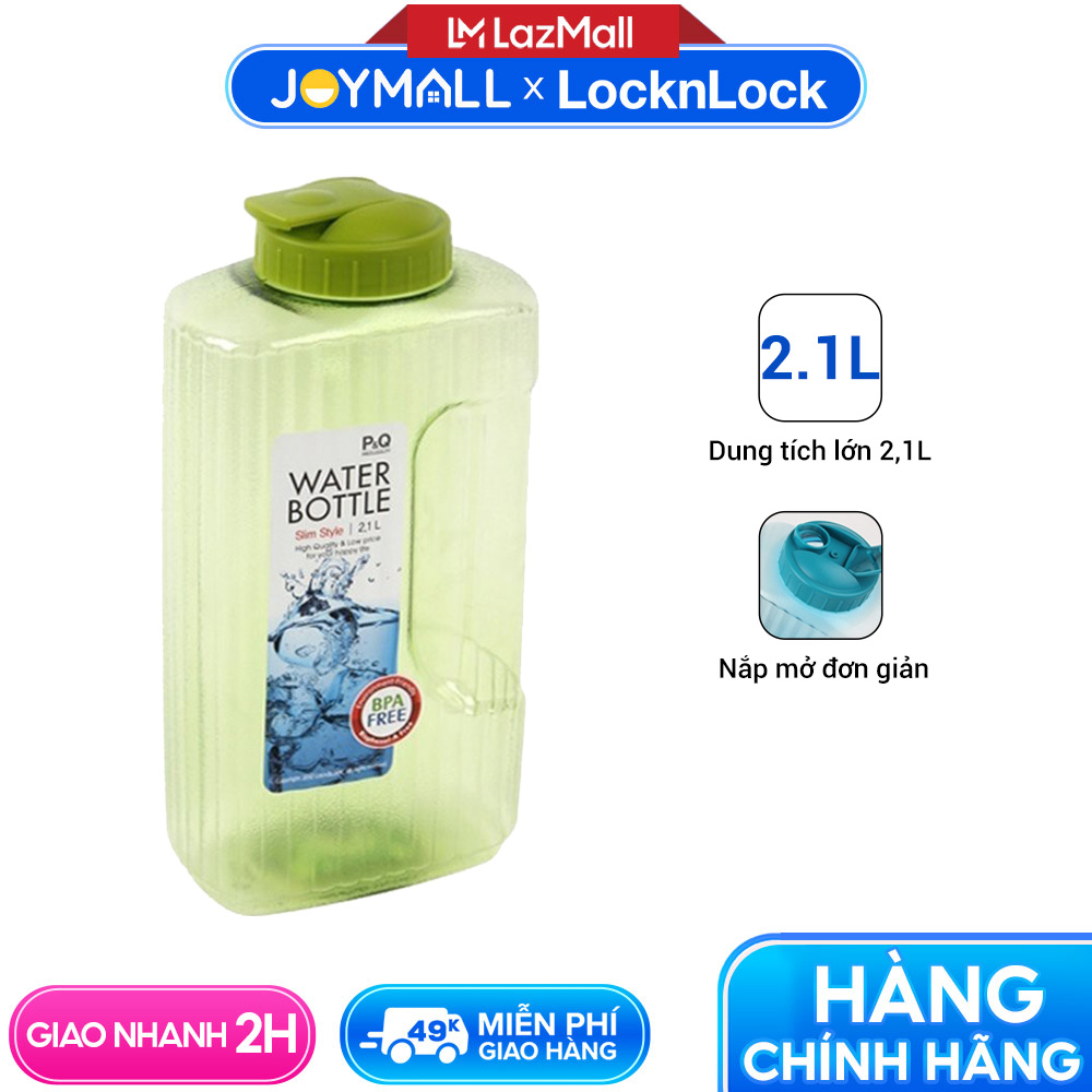  Bình nước nhựa 2,1L LocknLock P-00052 Hàng chính hãng cấu tạo chắc chắn chống tràn nắp mở dễ dàng - JoyMall 