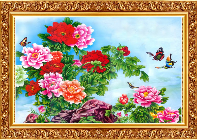 Tranh treo tường hoa mẫu đơn